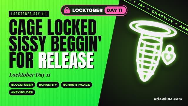 Locktober Day 11 Cage Locked Sissy Beggin' for Release
