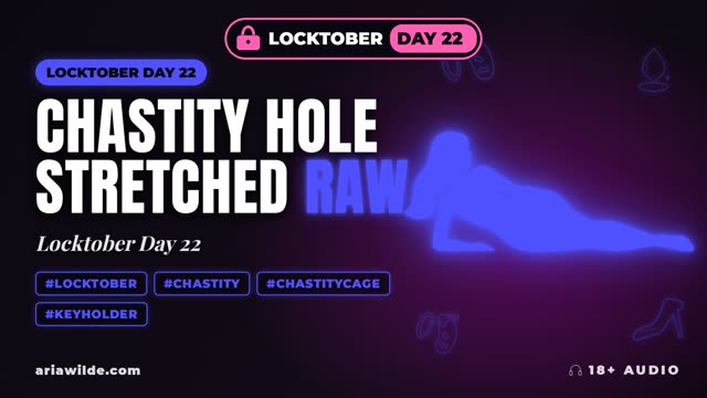 Locktober Day 22 Chastity Hole Stretched Raw